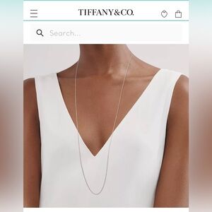 Tiffany $ Co. sterling silver necklace chain 30”